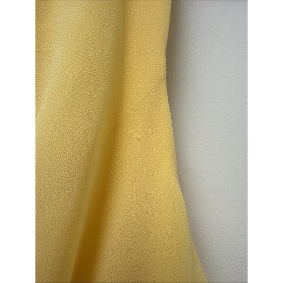 New MAC DUGGAL Size 18 Evening Gown Yellow Chiffon Sleeveless Wrap Formal Dress - Picture 9 of 16